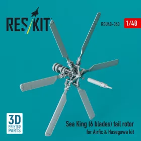   Reskit - Sea King (6 blades) tail rotor for Airfix & Hasegawa kit (3D printed)