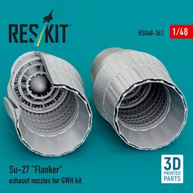   Reskit - Su-27 Flanker exhaust nozzles for GWH kit (3D Printed)