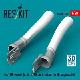   Reskit - F/A-18 Hornet (A, B, C, D) air intakes for Hasegawa kit (3D Printed)