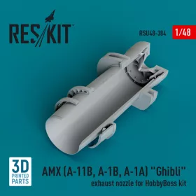   Reskit - AMX (A-11B, A-1B, A-1A) "Ghibli" exhaust nozzle for HobbyBoss kit (3D Printed) (1/48)