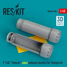   Reskit - F-14D Tomcat open exhaust nozzles for Tamiya kit (3D Printed)