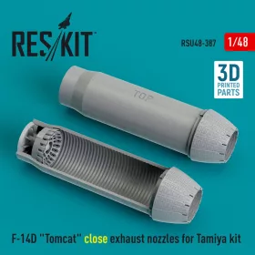   Reskit - F-14D Tomcat close exhaust nozzles for Tamiya kit (3D Printed)