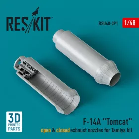   Reskit - F-14A Tomcat open & closed exhaust nozzles for Tamiya kit (3D Printed)