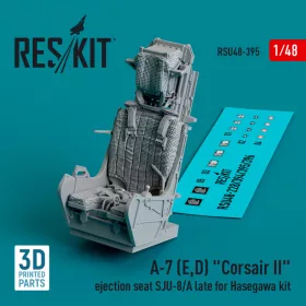   Reskit - A-7 (E,D) "Corsair II" ejection seat SJU-8/A late for Hasegawa kit (3D Printed) (1/48)