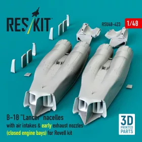   Reskit - B-1B Lancer nacelles with air intakes & early exhaust nozzles (?losed engine bays) for Revell kit (3D Printed)