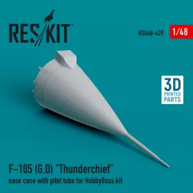   Reskit - F-105 (G,D) "Thunderchief" nose cone with pitot tube for HobbyBoss kit (3D Printed) (1/48)