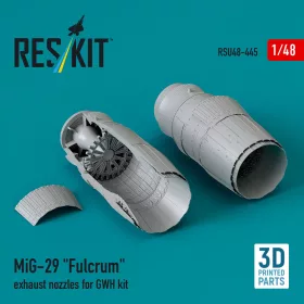   Reskit - MiG-29 Fulcrum exhaust nozzles for GWH kit (3D printed)