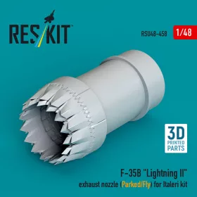   Reskit - F-35B Lightning II exhaust nozzle (Parked/Fly) for Italeri kit (3D printed)