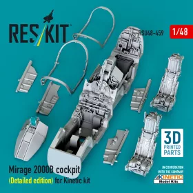   Reskit - Mirage 2000B cockpit (Detailed edition) for Kinetic kit (3D Printed)