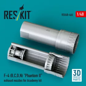   Reskit - F-4 (B C D N) Phantom II exhaust nozzles for Academy kit (3D Printed)
