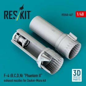   Reskit - F-4 (B C D N) Phantom II exhaust nozzles for Zoukei-Mura kit (3D Printed)