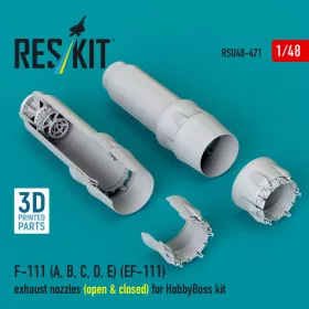   Reskit - F-111 (A B C D E) (EF-111) exhaust nozzles (open & closed) for HobbyBoss kit (3D Printed)