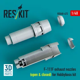   Reskit - F-111F exhaust nozzles (open & closed) for Hobbyboss kit (3D Printed)