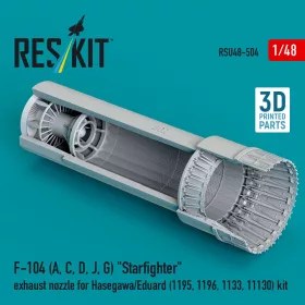   Reskit - F-104 (A, C, D, J, G) Starfighter exhaust nozzle for Hasegawa/Eduard (1195, 1196, 1133, 11130) kit (3D Printed)
