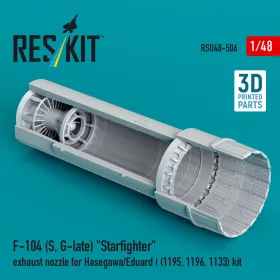   Reskit - F-104 (S, G-late) Starfighter exhaust nozzle for Hasegawa/Eduard (1195, 1196, 1133) kit (3D Printed)