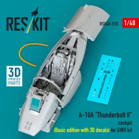   Reskit - A-10A Thunderbolt II cockpit (Basic edition with 3D decals) for GWH kit (3D Printed)