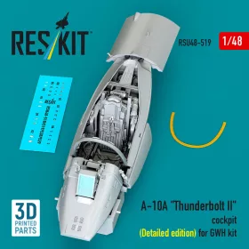   Reskit - A-10A Thunderbolt II cockpit (Detailed edition) for GWH kit (3D Printed)