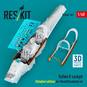   Reskit - Rafale B cockpit cockpit (Detailed edition) for Revell/Academy kit (3D Printed)