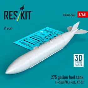   Reskit - 275 gallon fuel tank (F-5E/F/N, F-20, AT-3) (1 pcs) (3D Printed)