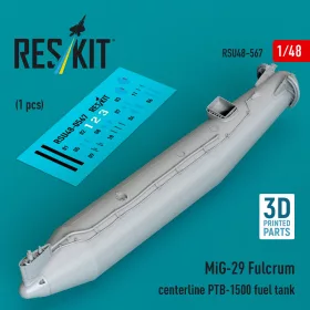  Reskit - MiG-29 Fulcrum centerline PTB-1500 fuel tank (1 pcs) (3D Printed)