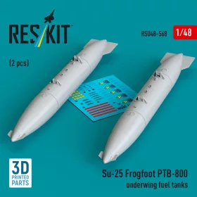   Reskit - Su-25 Frogfoot PTB-800 underwing fuel tanks (2 pcs) (3D Printed)