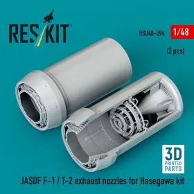   Reskit - JASDF F-1 / T-2 exhaust nozzles for Hasegawa kit (3D Printed)
