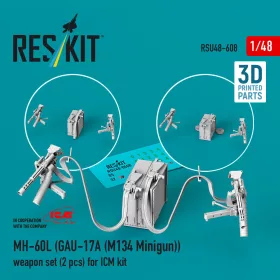   Reskit - MH-60L (GAU-17A (M134 Minigun)) weapon set (2 pcs) (3D Printed) for ICM
