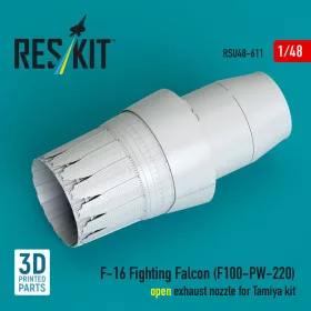   Reskit - F-16 Fighting Falcon (F100-PW-220) open exhaust nozzle for Tamiya kit (3D Printed)