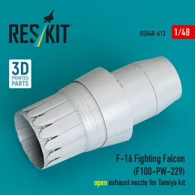   Reskit - F-16 Fighting Falcon (F100-PW-229) open exhaust nozzle for Tamiya kit (3D Printed)