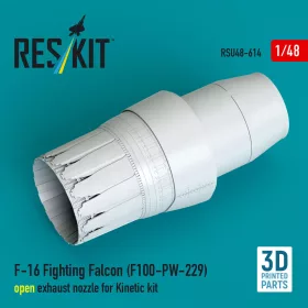  Reskit - F-16 Fighting Falcon (F100-PW-229) open exhaust nozzle for Kinetic kit (3D Printed)