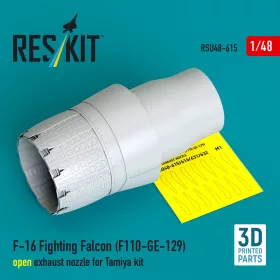   Reskit - F-16 Fighting Falcon (F110-GE-129) open exhaust nozzle for Tamiya kit (3D Printed)