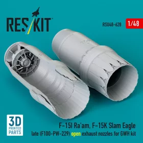   Reskit - F?15I Ra'am F?15K Slam Eagle late (F100-PW-229) open exhaust nozzles for GWH kit (3D Printed)