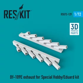   Reskit - Bf-109E exhaust for Special Hobby/Eduard kit (3D Printed) (1/72)