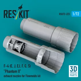   Reskit - F-4 (E J EJ F G S) Phantom II exhaust nozzles for Finemolds kit (3D Printed)