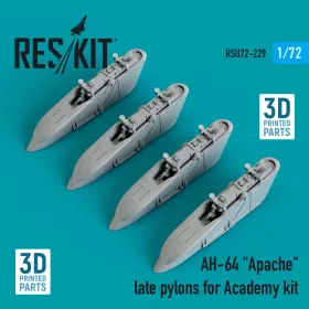   Reskit - AH-64 Apache late pylons for Academy kit (3D Printed)