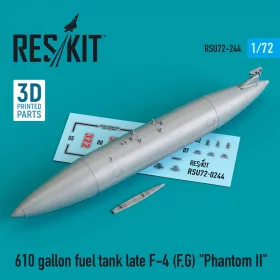   Reskit - 610 gallon fuel tank late F-4 (F G) Phantom II (3D Printed)