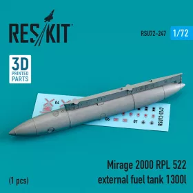   Reskit - Mirage 2000 RPL 522 external fuel tank 1300lt (3D Printed)