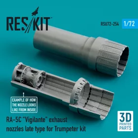   Reskit - RA-5C Vigilante exhaust nozzles late type for Trumpeter kit (3D Printed)