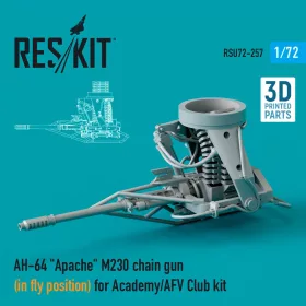   Reskit - AH-64 Apache M230 chain gun (in fly position) for Academy / AFV Club kit (3D Printed)