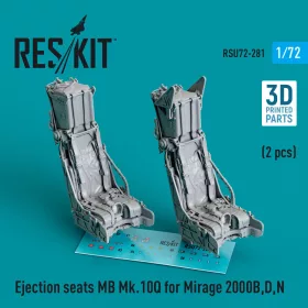   Reskit - Ejection seats MB Mk.10Q for Mirage 2000B,D,N (2 pcs) (3D Printed)