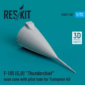   Reskit - F-105 (G,D) Thunderchief nose cone with pitot tube for Trumpeter kit (3D Printed)