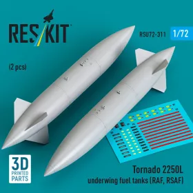   Reskit - Tornado 2250L underwing fuel tanks (RAF RSAF) (2 pcs) (3D Printed)