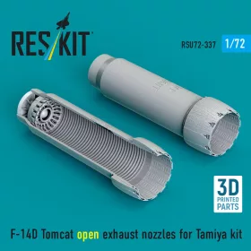   Reskit - F-14D Tomcat open exhaust nozzles for Tamiya kit (3D Printed)