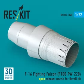   Reskit - F-16 Fighting Falcon (F100-PW-220) open exhaust nozzle (3D Printed) for Revell