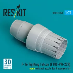   Reskit - F-16 Fighting Falcon (F100-PW-229) open exhaust nozzle (3D Printed) for Hasegawa