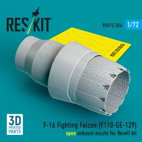   Reskit - F-16 Fighting Falcon (F110-GE-129) open exhaust nozzle (3D Printed) for Revell