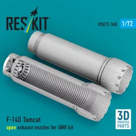   Reskit - F-14D Tomcat open exhaust nozzles for GWH kit (3D Printed)