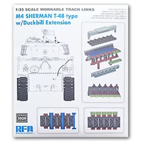   Rye Field Model - M4 SHERMAN T-48 type workable tracks with duckbill
