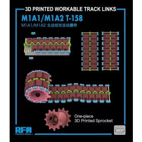   Rye Field Model - 3D Printed work. tracks T-158 w/One-piece Sprocket