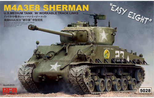 Rye Field Model - Sherman M4A3E8 with Workable Track Links